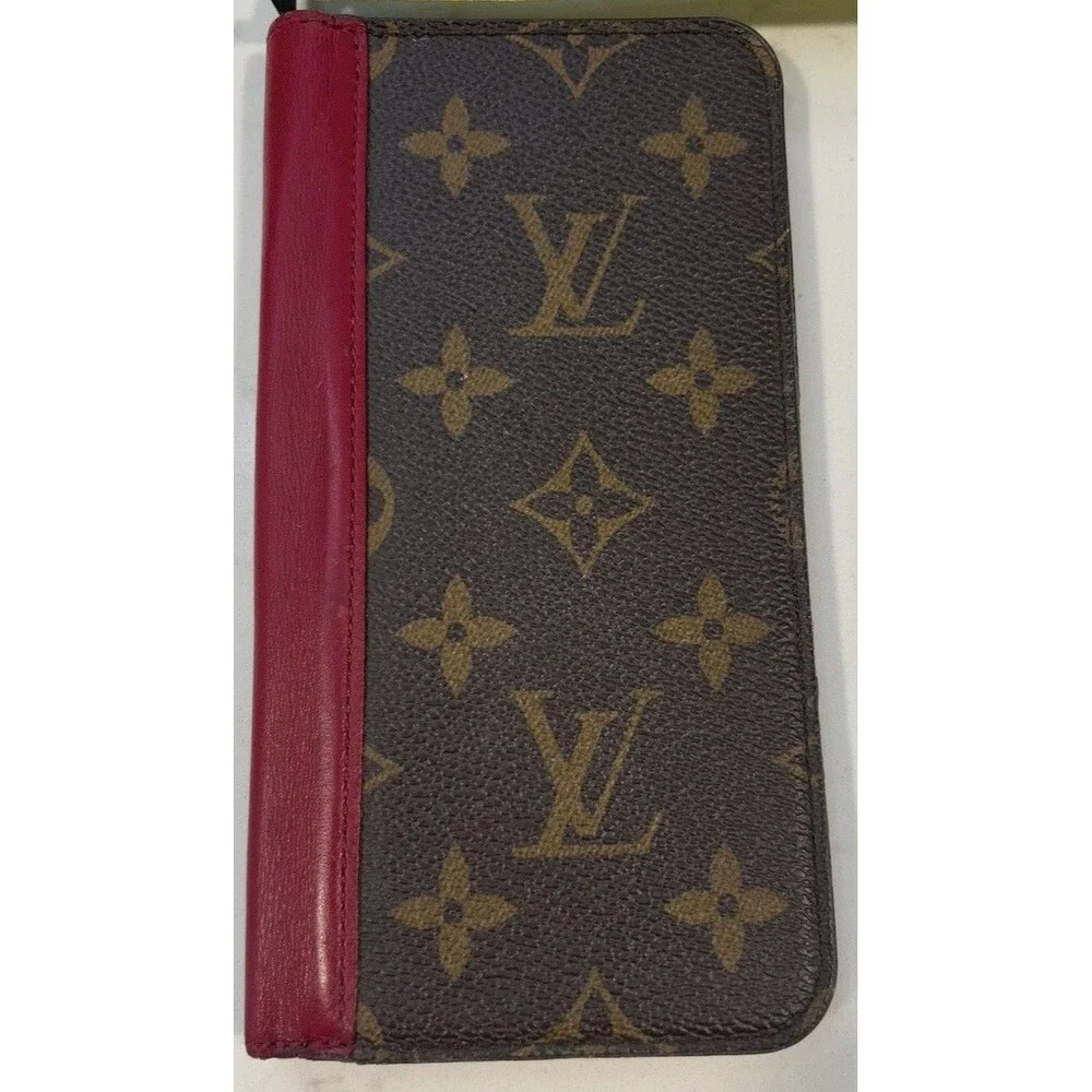 Authentic Louis Vuitton Monogram Folio iPhone X XS Wallet Case w Box & Dust Bag